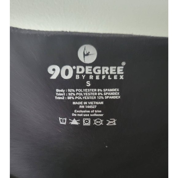 90 Degree by Reflex Womens Athletic Rose Gold/Black Sports Bra S - Picture 2 of 3